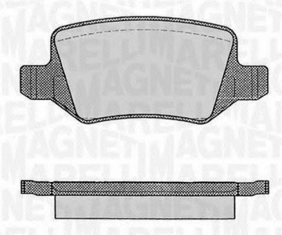 MAGNETI MARELLI 363916060308 -  Комплект тормозных колодок, дисковый тормоз